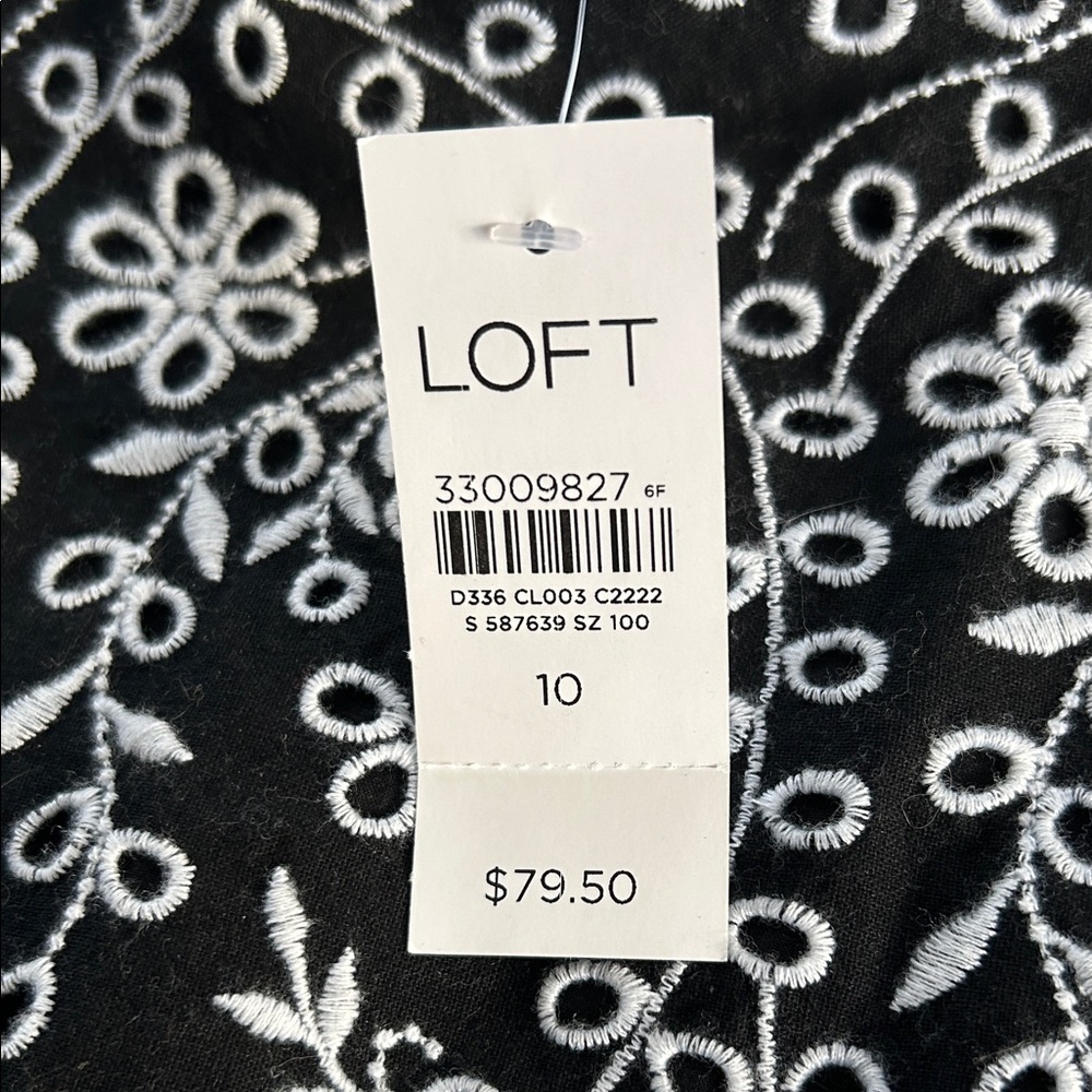 LOFT Black and White Patterned Mini Skirt - Picture 8 of 8